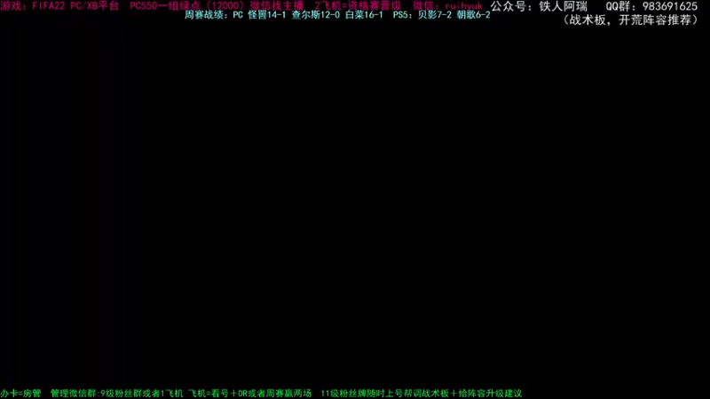 【2021-10-25 20点场】铁人阿瑞：FIFA22 PC PS周赛