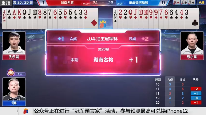 【2021-10-28 09点场】JJ斗地主官方：斗地主冠军杯，秋季胜区决赛开战