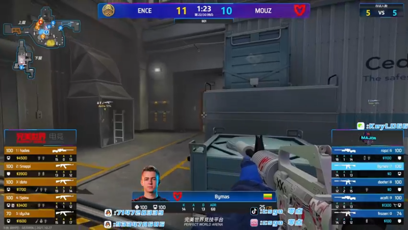 【2021-10-27 17点场】零点CS：【零点】ENCE vs Mouz