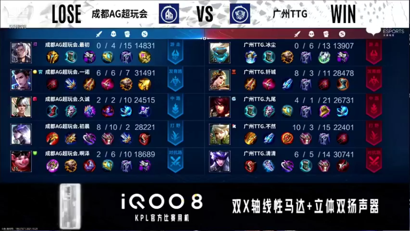 【2021-10-29 21点场】YTG丶落幕：6点看运动会8点KPL S组大战