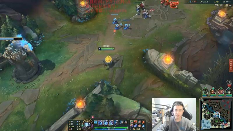 【2021-10-30 16点场】LOL丶摇摆：教学局.新出装1V5!