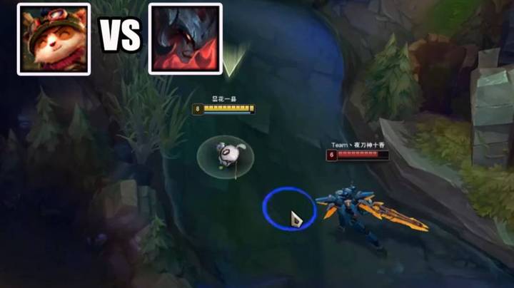 【恶霸提莫】当提莫被动加上装备拥有2.11攻速时，剑魔A了1下，提莫A了5下