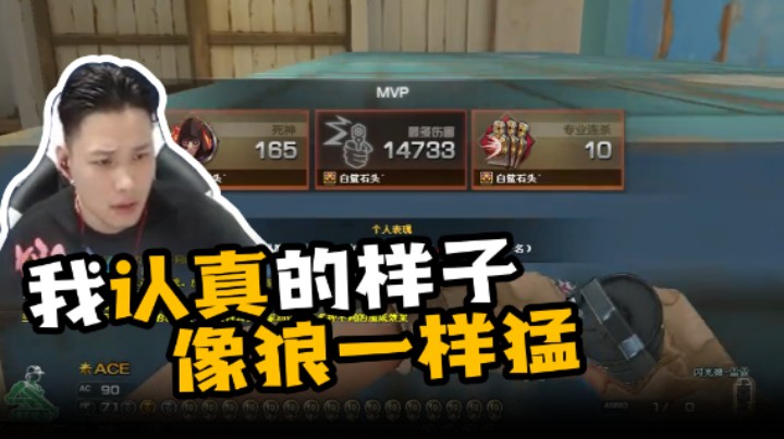 我认真的样子像狼一样猛