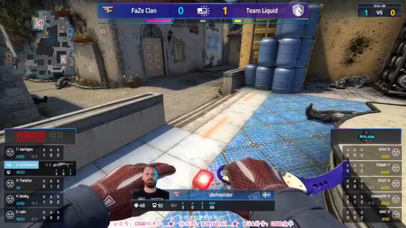 【CSGO解说爱华】：FaZe Clan VS Team Liquid，16-8拿下