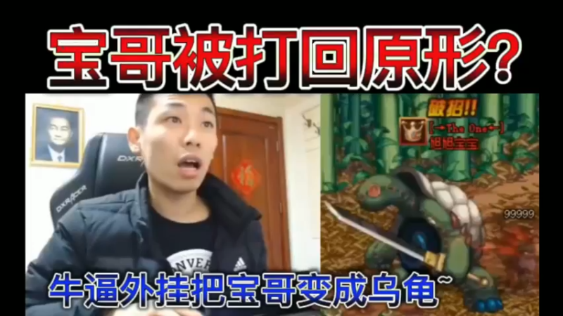宝哥被打回原形？牛逼外挂把宝哥变成乌龟~