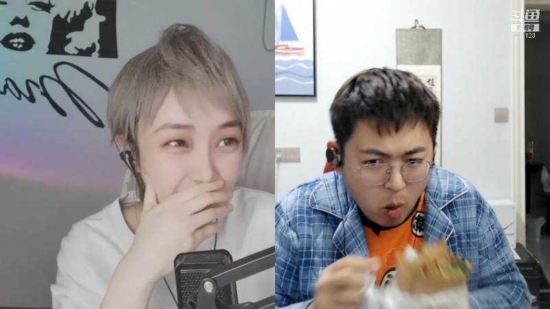 我在斗鱼看火力堂主直播户外