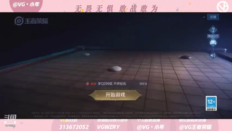 【2021-11-04 18点场】VG丶小年：年~以登录连接