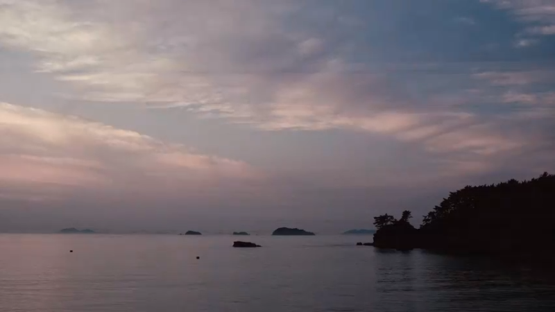 退潮时慵懒的大海，聆听大海的声音15-逃离都市 露营日常