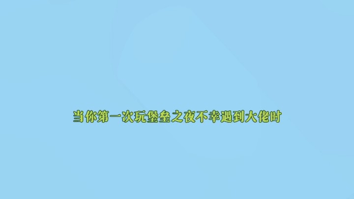 当你第一次玩堡垒之夜遇到大佬。