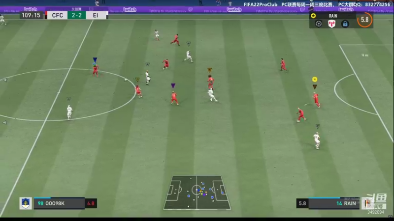 【2021-11-07 23点场】RainCFC：CFC俱乐部 FIFA Pro Club