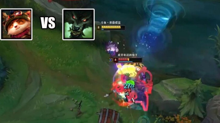 【恶霸提莫】对线狼王沃克：对线10分钟压的狼王愣是不敢出塔，被迫叫来打野辅助一起住在了上路，妥妥的破大防