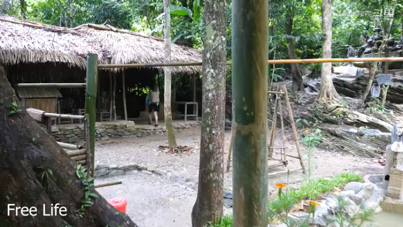 离网日常32打造休闲椅舒服了7#妹子独自深入深山，离网日常