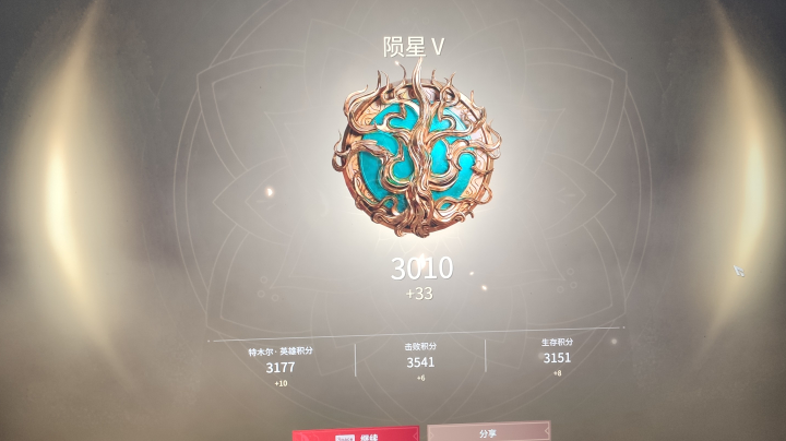 艰难上陨星
