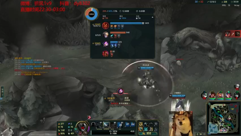 【2021-11-12 02点场】祈风1v9：国服第一VN！一个打八百多个！