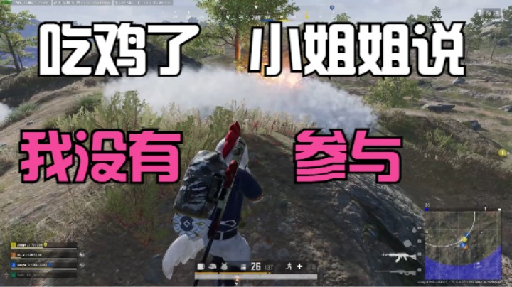 与小姐姐玩吃鸡了，她却说没有参与游戏