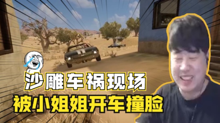 小海与小姐姐聊天！谁知却被小姐姐开车撞脸？