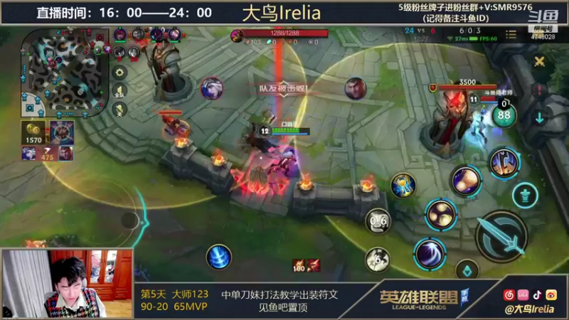 【2021-11-11 21点场】大鸟Irelia：极致丝滑一教就会