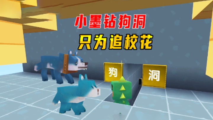 迷你世界离谱闯关：为追校花找茬恶霸结果被逼钻狗洞？钻还是不钻