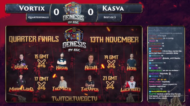 帝国时代4 The $20k GENESIS - Quarter Finals!! - Official Stream 起源杯 8进4