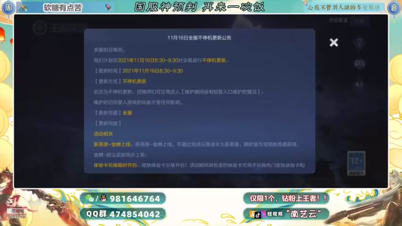 【2021-11-15 20点场】南艺云：国服云缨狂铁金标顶级教学！！