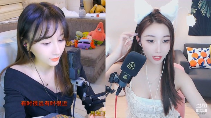 美女主播连麦，两个美女风格不同，你喜欢哪个