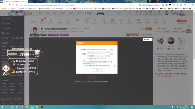 【2021-11-16 17点场】B加丶BLOSSOM：【B+】欢迎来到欧阳靖的直播间