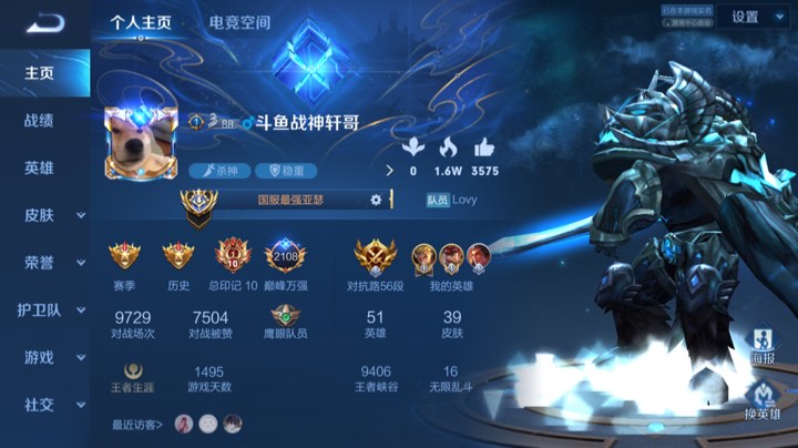 国服亚瑟，高端局