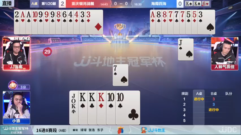 【2021-11-23 19点场】JJ斗地主官方：斗地主冠军杯，S3总决赛A组赛