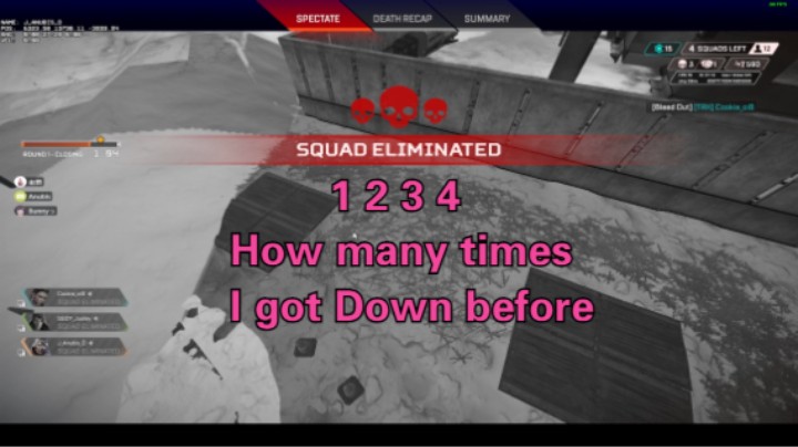 1 2 3 4 How many times I got Down before