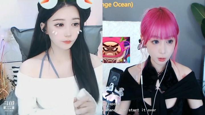 美女困困和美女小姐姐主播连麦，小姐姐身材好啊