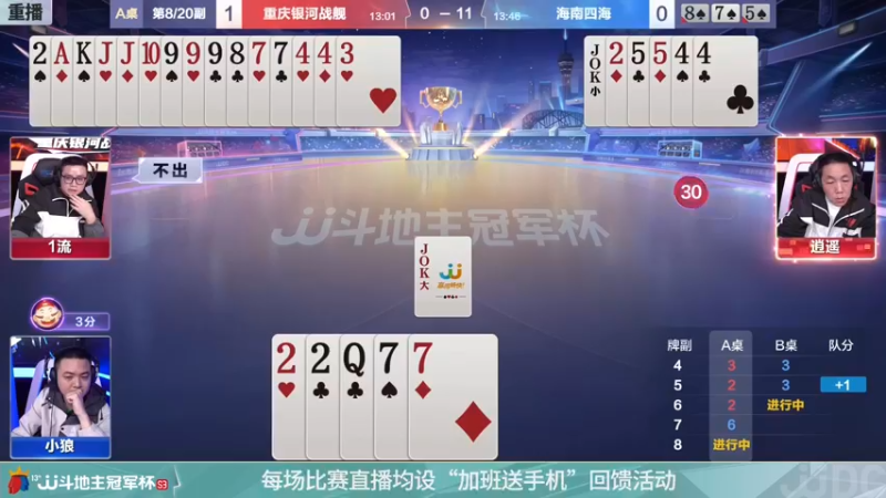 【2021-11-24 02点场】JJ斗地主官方：斗地主冠军杯，S3总决赛A组赛