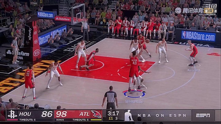 NBA2K21BLY最新名单烂队拯救之火箭,对阵老鹰