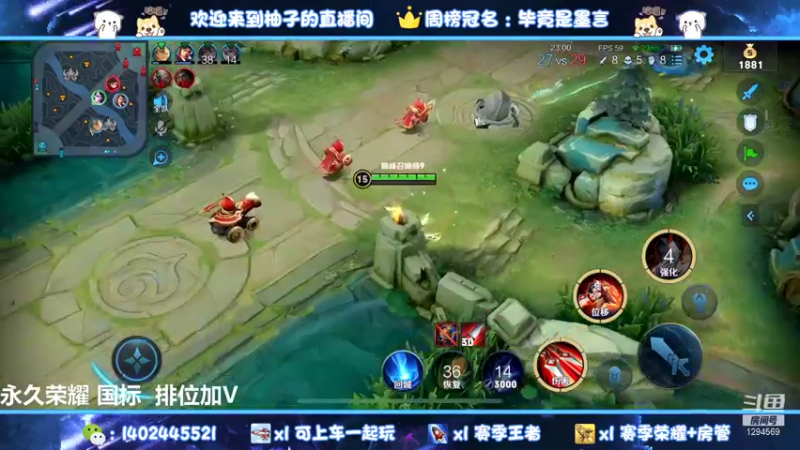 【2021-11-24 22点场】毕竟是柚子：荣耀61星单排国服阿珂