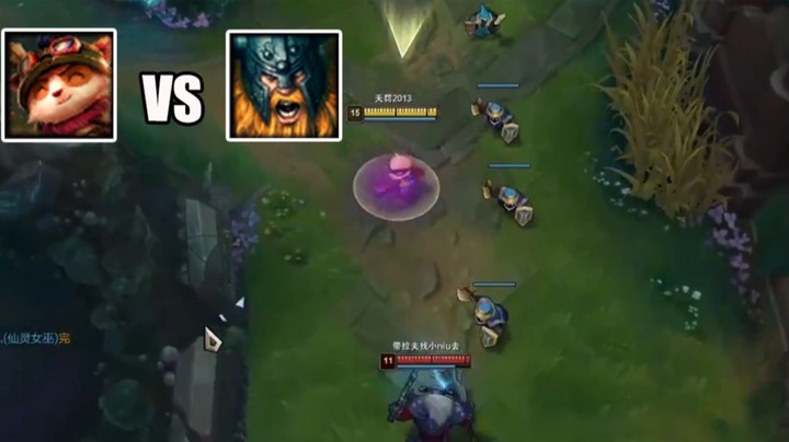 【恶霸提莫】把11282场的奥拉夫打成了3.4评分，最后闲逛摆烂了。