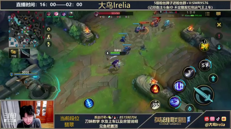 【2021-11-24 20点场】大鸟Irelia：最强刀妹：全网最快最秀