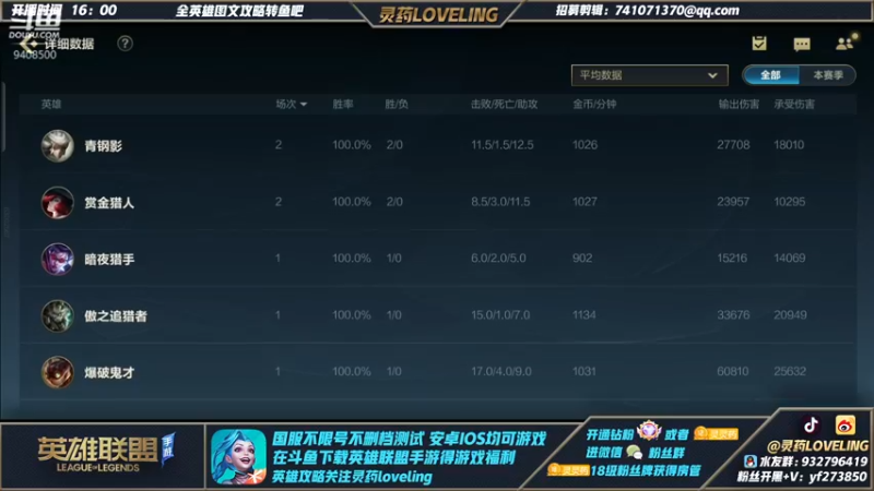 【2021-11-26 02点场】灵药LoveLing：全英雄从零单排上王者第三天