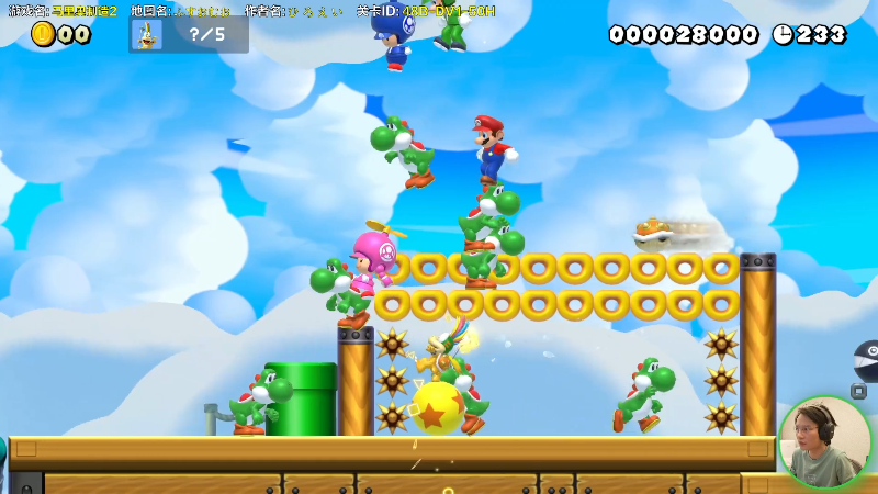 我在斗鱼看超级小桀直播马里奥制造