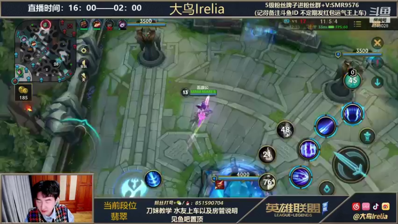【2021-11-26 20点场】大鸟Irelia：最强刀妹：全网最快最秀