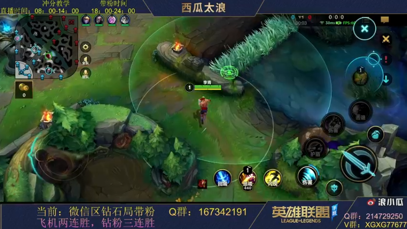 【2021-11-29 04点场】西瓜太浪xx：【楚青】国服第一盲僧带粉打野细节教学