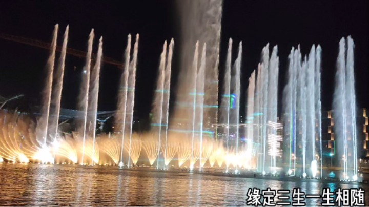 珠海航空新城音乐喷泉，超级震撼，超级美，全程实拍下集