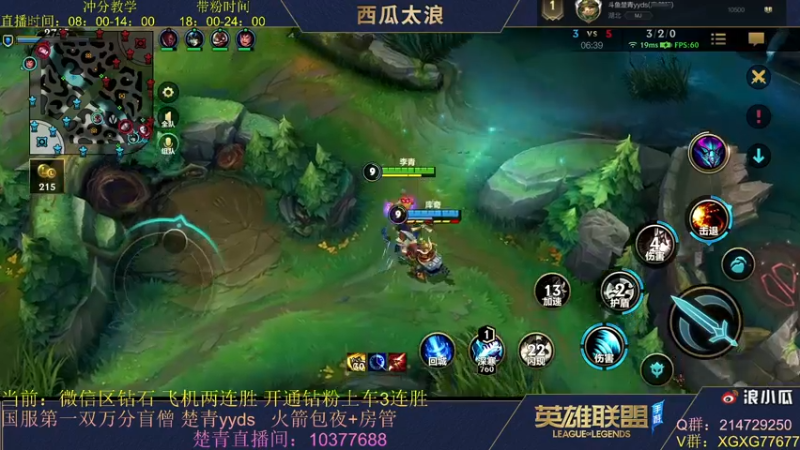 【2021-11-30 06点场】西瓜太浪xx：【楚青】国服第一盲僧带粉细节教学