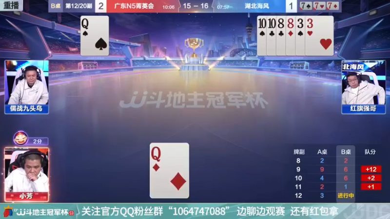 【2021-12-01 01点场】JJ斗地主官方：冠军杯总决赛B组N5菁英会4:1湖北海风