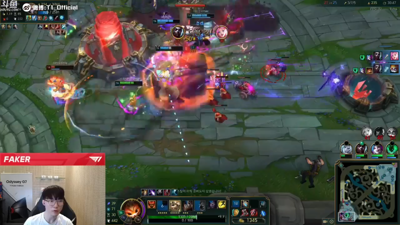 【英雄联盟】T1直播faker的精彩时刻 20211202 16点场