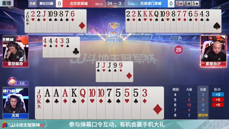 【2021-12-02 05点场】JJ斗地主官方：冠军杯总决赛B组北京紫禁城2:4津门荣耀