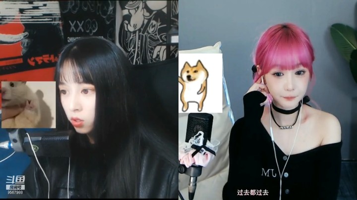 困困和美女主播连麦，两个人聊得很来啊
