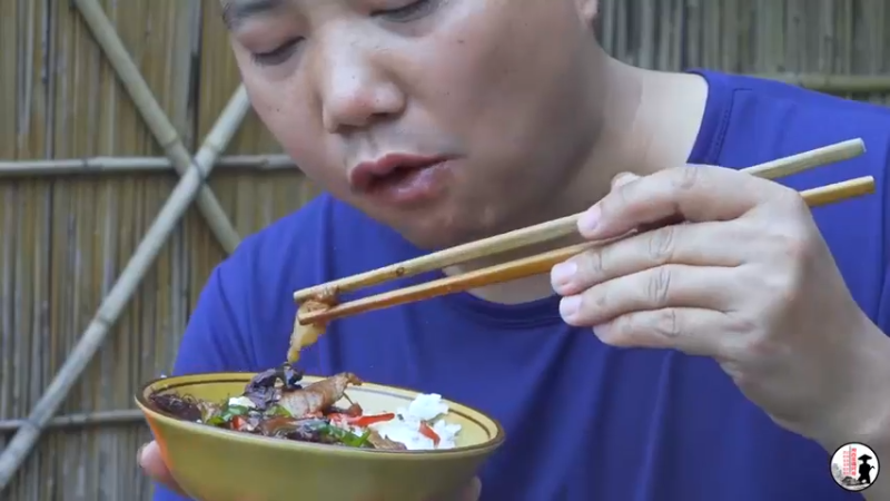 黄枞菌吃完，菌子炒肉丝超下饭