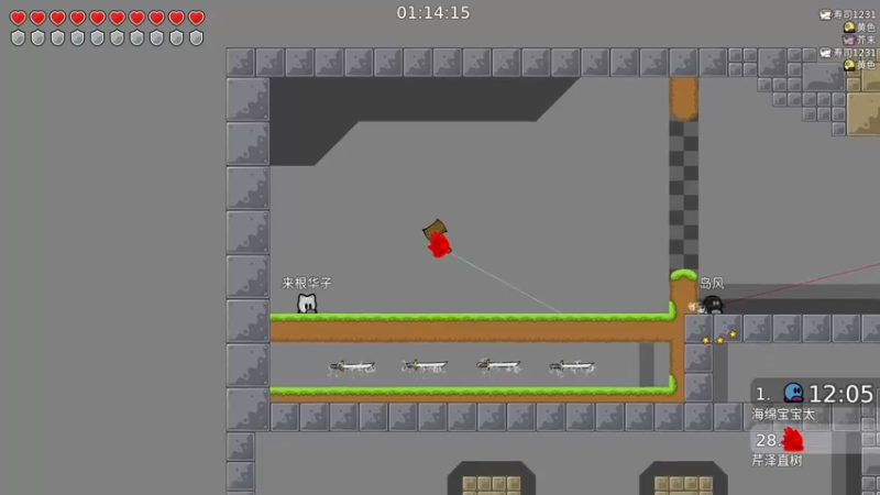 DDraceNetwork，StoneHell-Gores传统6星图三人通关