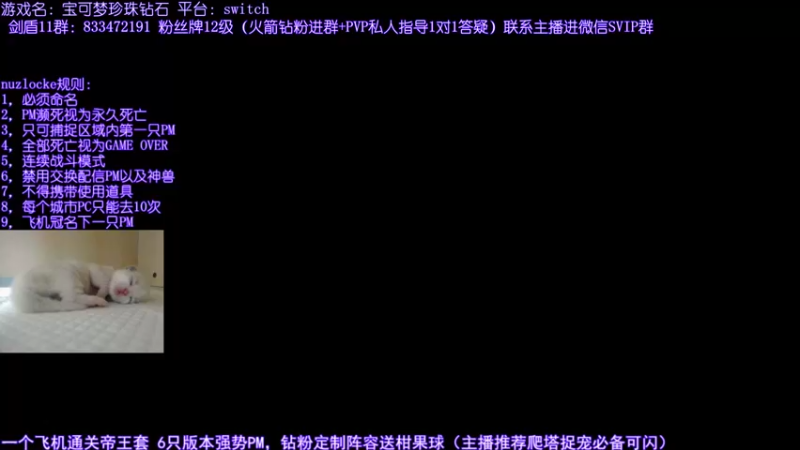 【2021-12-06 21点场】墨羽小祎：挑战一下珍珠nuzlocke模式，阵容定