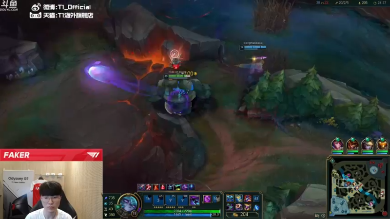 【2021-12-08 00点场】T1直播faker：T1 Faker