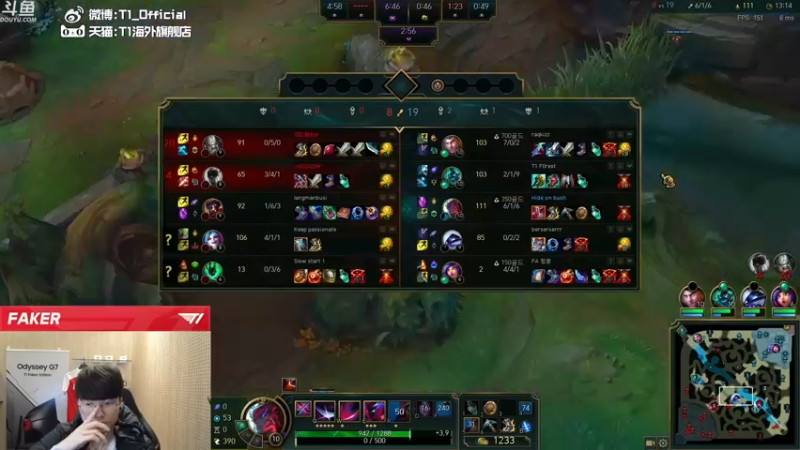 【2021-12-08 14点场】T1直播faker：T1 Faker